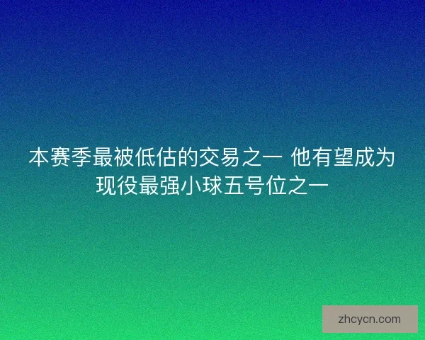 本赛季最被低估的交易之一 他有望成为现役最强小球五号位之一 本赛季最被低估的交易之一 他有望成为现役最强小球五号位之一